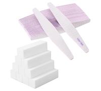 Carehabi 10 Pieces Nail Files and Buffers for Nails, 20 Pieces 100/180 Professional Nail Files, Professional Nail Buffer for Nail Salon, DIY Nail Art at Home