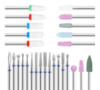Carehabi 27 Pcs Nail Drill Bit Set Nail Drill Bit Set Gel Cuticle Remover