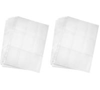 Carehabi - 540 Pockets Trading Card Sleeves, 30 Pages per 18 Pockets Empty Folder Double-Sided Card Sleeves, 11 Holes, Transparent Trading Card Accessories, 29 x 21 cm, Transparent (Pack of 2)