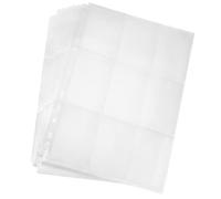 Carehabi - 540 pockets trading card sleeves, 30 pages per 18 pockets empty folder double-sided card sleeves, 11 holes, transparent trading card accessories, 29 x 21 cm, transparent