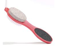 CAREHOOD Foot File Callus Remover - Multi Purpose 4 in 1 Feet Pedicure Tools with Foot Scrubber, Pumice Stone, Foot Rasp and Sand Paper for Home Foot Care (Red Pedicure Foot File)