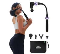 CAREKING 2-in-1 Detachable Percussion Massage Gun with Extension Handle, Back Massager for Pain Relief Deep Tissue Muscle Massager for Arm Shoulder Lower Back Thigh Waist, 5 Speed Levels Gifts for Her
