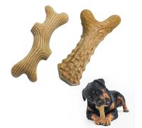 CARELAX Durable Dog Chew Toys for Aggressive Chewers - Real Bacon Flavor, Indestructible 2-Pack for Large Dogs, Medium & X-Large Options Available， Size-2