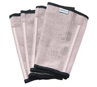 CareMaster Fine Mesh Fly Boots Loose Fitting & Non-Slip Horse Fly Leggings No More Horsefly Nuisance Greatly Reduce Stomping Breathable with Natural Air Flow (Set of 4) Silver Grey Medium