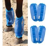CareMaster Universal Size Horse Leggings Fine Mesh Horse Fly Boots Greatly Reduce Stomping Breathable Horse Boots Leg Wraps (Set of 4) Blue