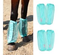 CareMaster Universal Size Horse Leggings Fine Mesh Horse Fly Boots Greatly Reduce Stomping Breathable Horse Boots Leg Wraps (Set of 4) Summer Mint
