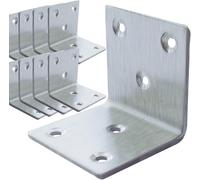 Caremore Corner Brackets Stainless Steel L Brackets,20-Pack, Heavy Duty Corner Braces for Furniture and Shelving(40mm*40mm*40mm)