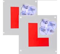 Caremore L Plates Magnetic, Magnetic Learner Driving L Plates Night reflective material,8 suction cups, repeatable, easy to install, waterproof(2 Pack)