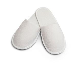 Carenesse 4x Pairs Closed Toe Hotel Bath Spa Slippers Non-Slip Sole Lightweight Space-Saving Size XXL UK 9 - 12 -