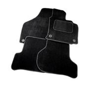 Carens 2013 - Onwards Full Set Of 4 Black Velour Custom Exact Fit Car Carpet Floor Mats Push-n-Click Fixings By AoE PerformanceTM