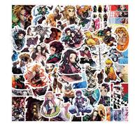 CAREOR 110Pcs Demon Slayer Stickers, Vinyl Waterproof Anime Cartoon Character Stickers for Teens Office Workers Crafts Gifts Laptop Bottles Guitar Luggage Snowboard