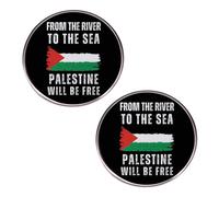 CAREOR 2 Pack Free Palestine Flag Pins International Travel Brooch Metal and Glass Revivalism Style Souvenir Badge for Hat Clothes Backpack (C)