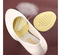 CAREOR 3 Pairs Front Pad Half Insoles, Metatarsal Forefoot Shoes Pads Cushions Silicone Holes Design High Heels Gel Cushions Shoe Inserts for Women (Beige)