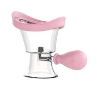 CAREOR Eye Wash Cup, Portable Reusable Eye Wash Cleaner Kit Silicon Manual Air Pressure Eye Cleaning Cup Tool Effective Eye Rinse Clean Dust Makeup Irritants (Pink)