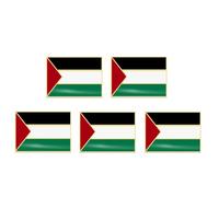 CAREOR Free Palestine Palestinian Fist Pin Flag Badge Lapel - Palestine National Alloy Enamel Badge Armband for Clothes Bag Hat Collar Jewelry Accessories (5 Pack Square Flag)