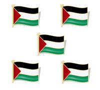 CAREOR Free Palestine Palestinian Fist Pin Flag Badge Lapel - Palestine National Alloy Enamel Badge Armband for Clothes Bag Hat Collar Jewelry Accessories (5 Pack Flying Flag)
