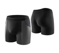 Carer 2 Pack Bamboo Men's Incontinence Boxer Briefs Lightweight Breathable Incontinence Pants for Men with 100 ML Absorbent Pad Prevents Bladder Leaks Designed for Mild Incontinence Black M
