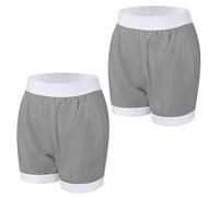 Carer 2 Pcs Adult Diapers Covers for Incontinence Washable Leakproof Boxer Briefs Reusable Waterproof Incontinence Underwear Unisex Grey XXL