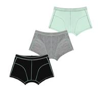 Carer 3-Pack Boys'Incontinence Boxer Briefs Washable Cotton Underwear with 70 ML Absorbent Pad Designed for Urinary Leaks Bedwetting Potty Training & Light to Mild Incontinence Size L