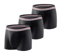 Carer 3 Pack Men's Incontinence Boxer Brief Washable Light & Thin Cotton Incontinence Pants with 80 ML Absorbent Pad Prevents Bladder Leaks Designed for Mild Incontinence Black XL