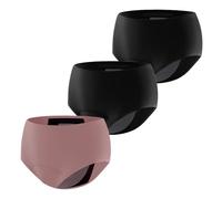 Carer 3 Pack Women's Incontinence Pants 150ML Period Pants Heavy Flow Reusable Incontinence Underwear Designed for Moderate Bladder Leaks & Overnight Period Wear Dusty Pink & Black Size L