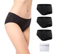 CARER Healthcare Incontinence Pregnancy Period Underwear for Women Period Panties Instant Absorbent & Leak Proof Postpartum Menstrual Underwear Breathable 3pcs-BL XL, Black-3, X-Large/XX-Large