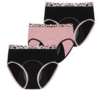 Carer Incontinence Underwear for Women, Washable Absorbency & Reusable Leak Proof Protection Panties for Bladder Leakage(2 Black/1 Pink, Medium, 3 Pack)