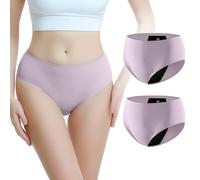Carer Incontinence Underwear for Women, Washable Absorbency Reusable Women's Leak Proof Protection Panties for Bladder Leakage, Incontinence, Period Purple S-2pk
