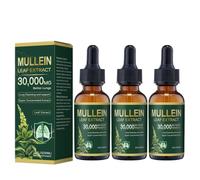 Careregen Organic Lung Cleansing Mullein Leaf Extract Drops, Careregen Mullein Drops for Lungs, for Men & Women (3pcs)