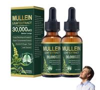 CareRegen Organic Lung Cleansing Mullein Leaf Extract Drops, Herbal Lungs Cleaning Liquid, Natural Mullein Leaf Extract for Men and Women (2pcs)