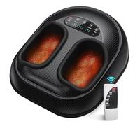 CARESKY® Foot Massager Machine with Heat, Vibration, Rolling Compression, Shiatsu Foot Massager for Plantar Fasciitis, Remote Control - for Women & Men, Relax for Home Office Use