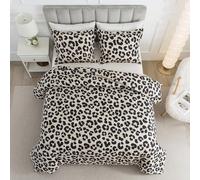 Caressma Safari Leopard Cheetah Print Comforter Set, Queen Size 3 Pieces for All Seasons, Ultra Soft Microfiber, Untamed Wilderness Style Comforter with Pillowshams