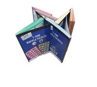 CARESTARZ 1-500 raffle tickets books - 4 x Books of cloakroom tickets - Lucky Draw Tombola Draw, Prize Draw and Charity Events.