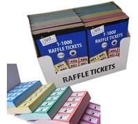 CareStarz Raffle tickets books 1-1000 - 8 x Books of cloakroom tickets - Lucky Draw, Tombola Draw, Prize Draw and Charity Events