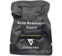 CareTac Quick Clotting Combat Gauze - Advanced Z-folded Hemostatic Wound Wrapping Medical Gauze with Kaolin for Faster Blood Stop in Emergency, First Aid, Tactical Equipment and