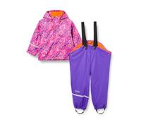 CareTec Baby und Kinder Regenjacke und Regenhose mit Fleece Futter im Set, Purple (633), 86