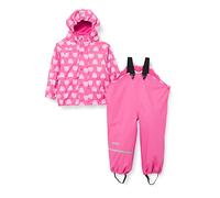CareTec Baby und Kinder Regenjacke und Regenhose mit Fleece Futter im Set, Real pink (546), 80