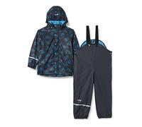 CareTec Boys Suit - Pu W. Fleece Raincoat And Kids Waterproof Trousers, Dark Navy (778), 4 Years UK