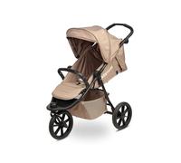 CARETERO Lightweight Pram, Lima Sand Pram Buggy with Adjustable Seat, Hood and Storage Basket, Compact Foldable Travel Buggy, Pushchair for Toddlers