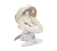 Caretero Opti Electric Baby Rocker with Three Function Modes, 360 Degrees, Mosquito Net, Intuitive Control Panel, 360 Degree Rotation, Reclining Position, Beige