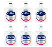 Carex 2 Hour Protection Antibacterial Moisture Hand Wash, Boosted Moisturising Action, Added Vitamin E for Soft Hands, Bulk Buy, Pack of 6 x 250ml