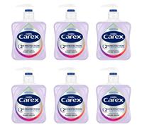 Carex Dermacare Sensitive Antibacterial Hand Wash, Soap for Senstive Skin, Gentle and Protects Hands, Bulk Buy, Pack of 6 x 250ml