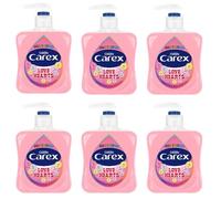 Carex Fun Editions Love Hearts Hand Wash Pack of 6, Antibacterial Hand Soap with Fun Edition Swizzles Love Hearts Fragrance, Soap that Cleans, Cares and Protects, 250ml