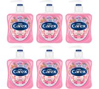 Carex Fun Editions Squashies Strawberry & Cream Hand Wash Pack of 6, Antibacterial Hand Soap with Edition Swizzles Love Hearts Fragrance, Soap That Cleans, Cares and Protects, 6 x 250ml