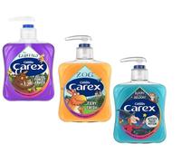 Carex Handwash Kids FUN Edition 3 x 250 ml Liquid Hand Wash Kills Bacteria Gruffalo, Zog, Room on the Broom