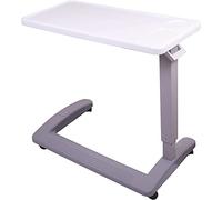 Carex Overbed Table - Flat Rolling Bed Table with Adjustable Height - Over The Bed Table for Home Use
