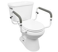 Carex Toilet Support Rail, Steel Support Rail with Adjustable Width, for Assistance Sitting and Standing from Toilet