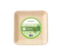 Carezon Areca Palm Leaf Plates Pack of 25x 8 Inch Large Sqaure,Eco-Friendly, Disposable, Microwave & Freezer Safe, Compostable Like Wooden, Bamboo Paper Plates for Hot Food, Wedding Picnic Parties