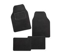 CarFashion 283846 Universal Car Floor Mats RivazzDue, Car Mat Suitable for Almost All Cars, Cut to Size, 4-Piece Die-Cut Set without Edging and Mat Holder, Black
