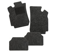 CarFashion BasicRips B02 254801 Car Floor Mat in Mottled Black | Car Mat | Black Foot Protector | Black High Gloss Edging | Car Floor Mats Set without Mat Holder
